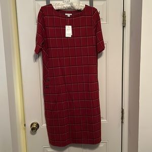 J Jill Small Red Knee Length Dress 2021 *NEVER WORN*
